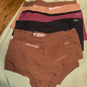 PINK Victoria's Secret Cheeky Panties - Black and Brown